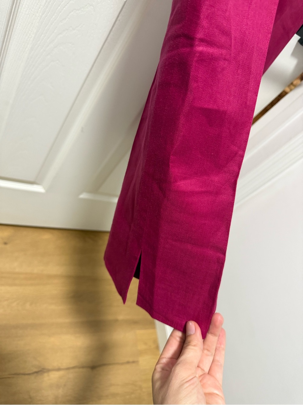 Armani Collezioni Magenta Straight-Leg Pants - Picture 3 of 7